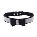 "Watch Me Shine" Rhinestone Soft Leather Collar