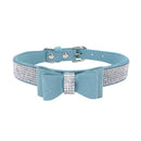 "Watch Me Shine" Rhinestone Soft Leather Collar