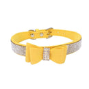 "Watch Me Shine" Rhinestone Soft Leather Collar