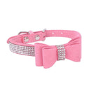 "Watch Me Shine" Rhinestone Soft Leather Collar