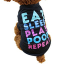 "Eat. Sleep. Play. Poop" Summer Dog T-Shirt